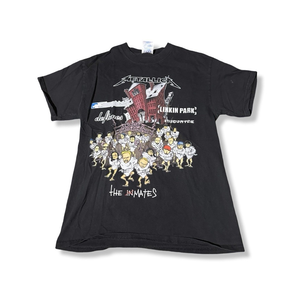 Vintage 2003 Metallica Summer Sanitarium Shirt Mens M Linkin Park Deftones